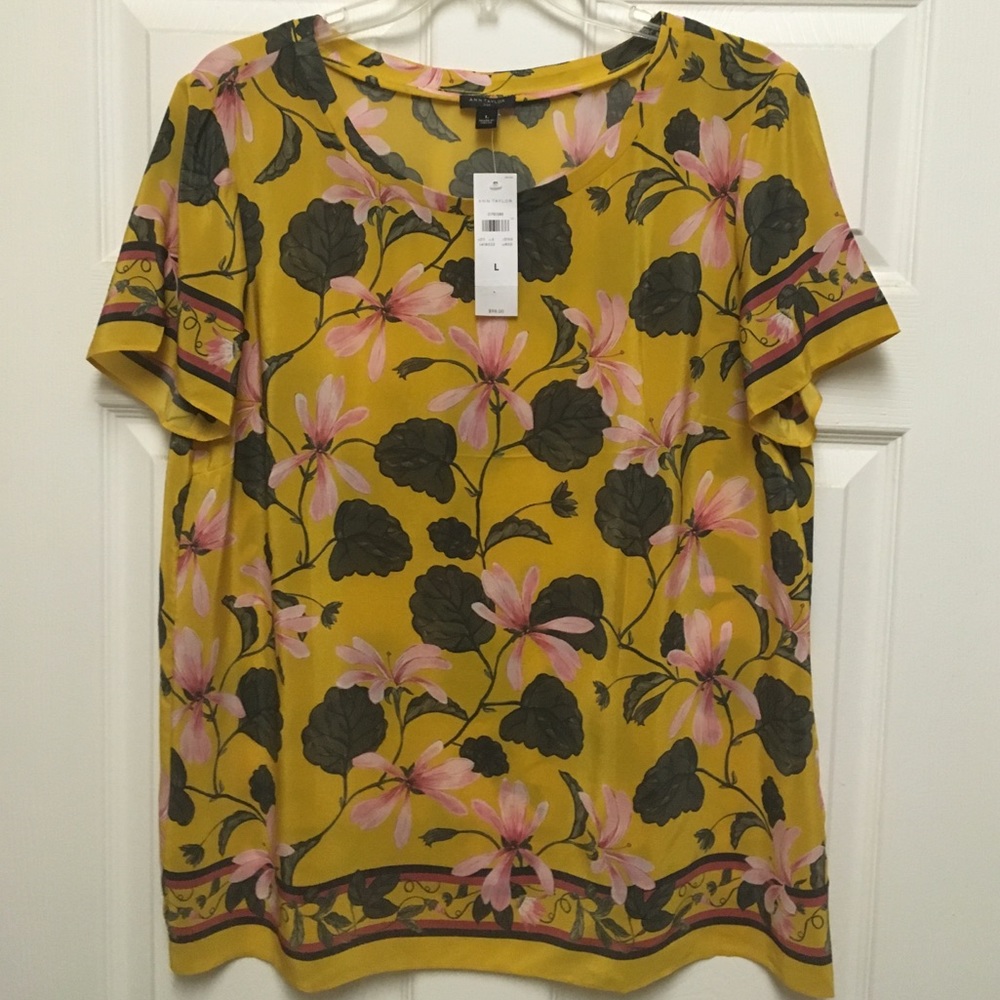 Blouse /Top, S-L , Silk ,short sleeve, Multicolor